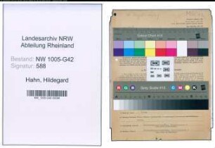 Entnazifizierung Hildegard Hahn , geb. 15.08.1910 (Sekretaerin)