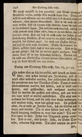 646-657, Evang. am Sonntag Esto mihi; ...