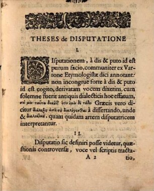 Disp. log. de disputatione