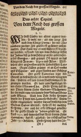 425-432, Das achte Capitel