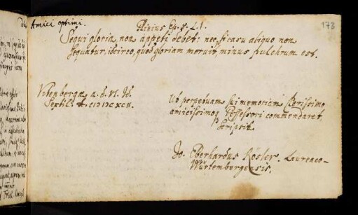 Rösler, Johann Eberhard. Wittenberg, 8.8.[Sextilis].1692.