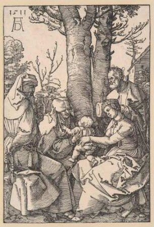 Die Heilige Familie mit Joachim und Anna unter dem Baum