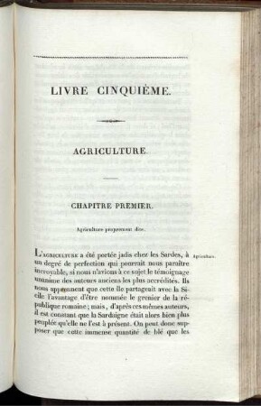 Livre Cinquième. Agriculture.