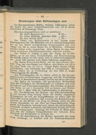 Mitteilungen über hafenanlagen usw.