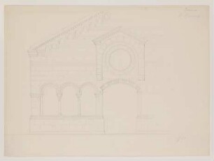 Santissima Trinità in Verona [aus einem Konvolut von 107 Blatt Architekturstudien und Skizzen einer Italienreise]