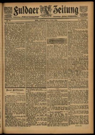 Ausgabe vom Mittwoch, den 02. März 1904.