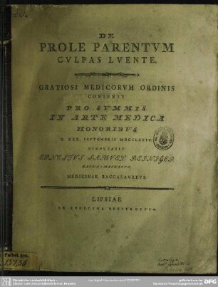 De Prole Parentum Culpas Luente