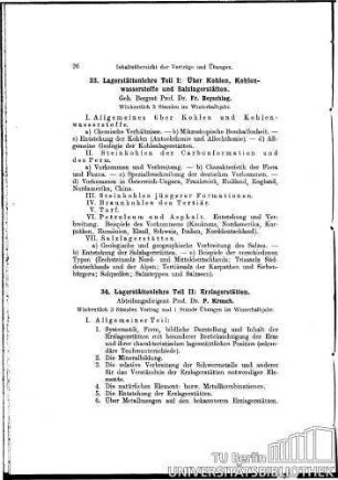 34. Lagerstättenlehre Teil II: Erzlagerstätten