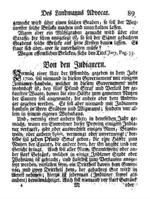 Von den Indianern.