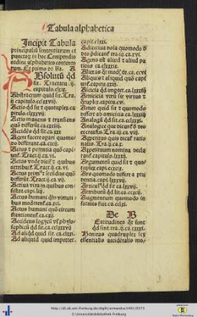 Tabula alphabetica.