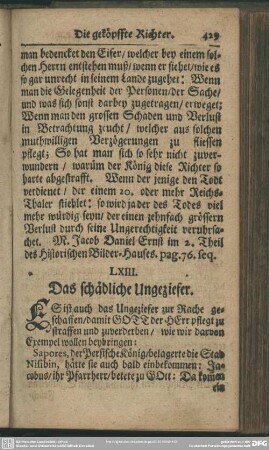 LXIII. Das schädliche Ungeziefer