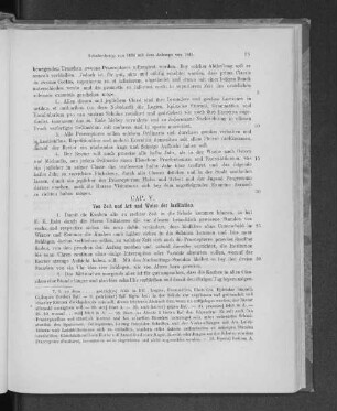CAP. V. Von Zeit und Art und Weise der Institution.