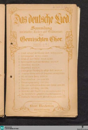Zu Bethlehem geboren : altes Weihnachtslied