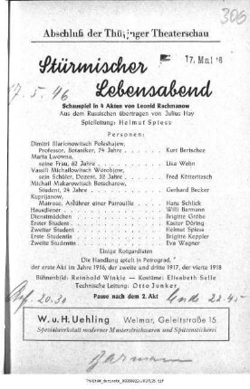 Stürmischer Lebensabend