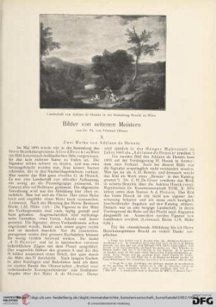Bilder von seltenen Meistern, 10, Zwei Werke von Adriaen de Hennin