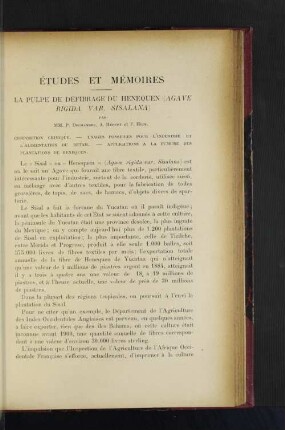 Études Et Mémoires.