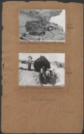 Riesenscheinwerfer im Schützengraben in Flandern