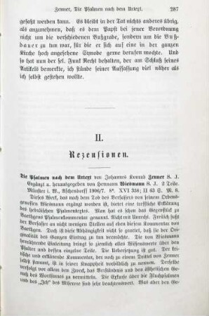 287-288 [Rezension] Zenner, Johannes Konrad, Die Psalmen nach dem Urtext