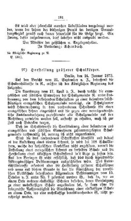 Herstellung größerer Schulkörper : [V. Elementarschulwesen]