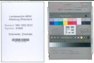 Entnazifizierung Charlotte Schroeder , geb. 17.06.1914 (Geschaeftsfrau)