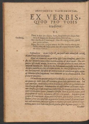 Ex Verbis, Quod Pro Vobis traditur.