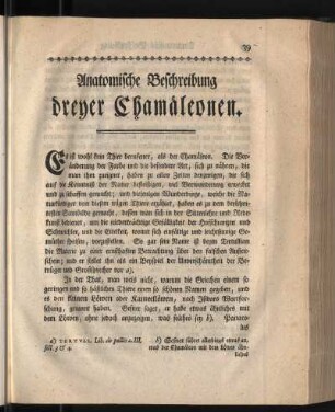 Anatomische Beschreibung dreyer Chamäleonen
