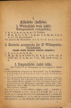Volapük (Weltsprache) : Grammatik der Universàlspràche für alle gebildeten Erdbewoner
