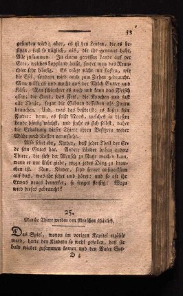 25. Manche Thiere werden den Menschen schädlich.