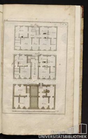 Bl. 12, No. X. 2te Etage, 1te Etage, Souterrain.