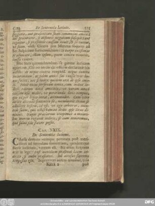 Cap. XXIX. De Sententiae latione.