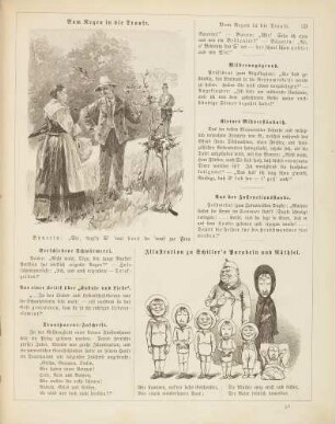 "Vom Regen in die Traufe" "Illustration zu Schiller's Parabeln und Räthseln"