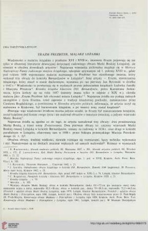 17: Erazm Prezbiter, malarz leżajski