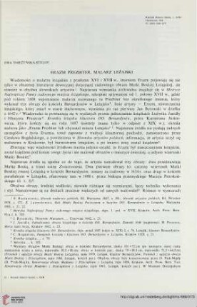 17: Erazm Prezbiter, malarz leżajski