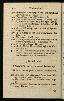 420-427, Praecognita Jurisprudentiae Generalia. - Bibliotheca Juridica Generalis.