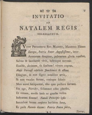 Invitatio Ad Natalem Regis Celebrandum