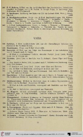 Varia (Nr. 244-262)