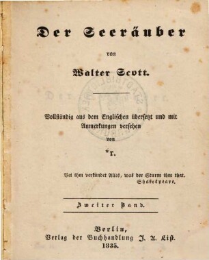 Der Seeräuber, 2