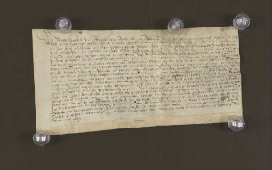 Regest Hoppe. 1573 Nov. 11. Hausrentenverkauf in Haus vor dem Slavertor an die Armen zum Heiligen Geist auf der Neustadt.