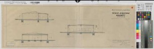 Münster (Münster) ehem. Train-Kaserne, Dahlweg Gebäude 13 Schnitte 1960 1 : 100 29,5 x 94 Zeichnung Finanzbauamt Münster-Ost