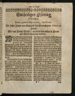171-179, Am heiligen Ostertag. THEMA. Jesum quaeritis Nazarenum, crucifixum.