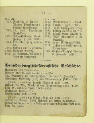 Brandenburgisch-Preußische Geschichte