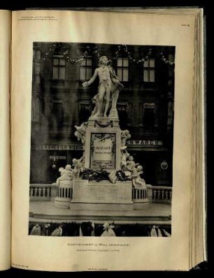Mozart-Monument in Wien, Albrechtsplatz. Bildhauer: Victor Tilgner.