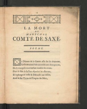 La Mort du Maréchal comte de Saxe.