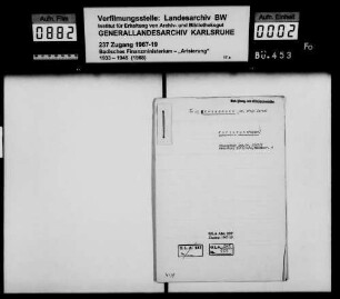 Friedmann, Dr. Ernst Israel, Rechtsanwalt Karlsruhe Käufer: Deutsches Reich Lagerbuch-Nr. 5242/2 Karlsruhe