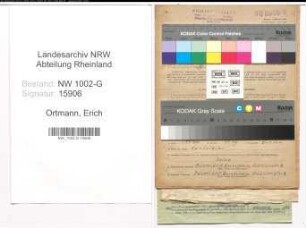 Entnazifizierung Erich Ortmann, geb. 11.07.1909 (Automechaniker)