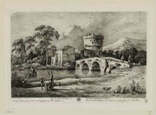 Vue du Pont Lucano sur la Route de Rome a Tivoli