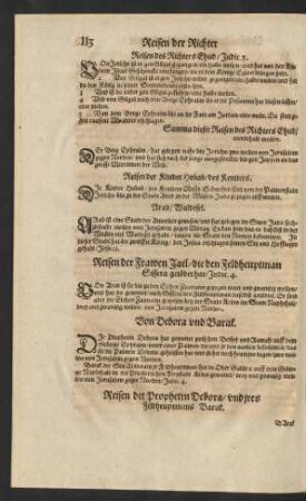 Reisen der Prophetin Debora/ und ires Feldheuptmans Barak.