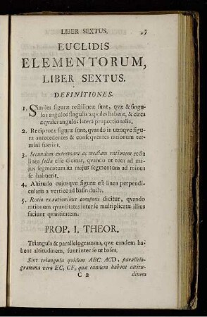 Euclidis Elementorum, Liber Sextus.