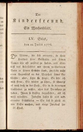 LV. Stück, den 22. Julii 1776