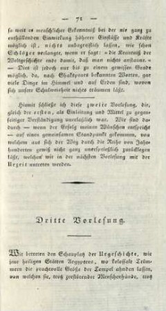 Dritte Vorlesung